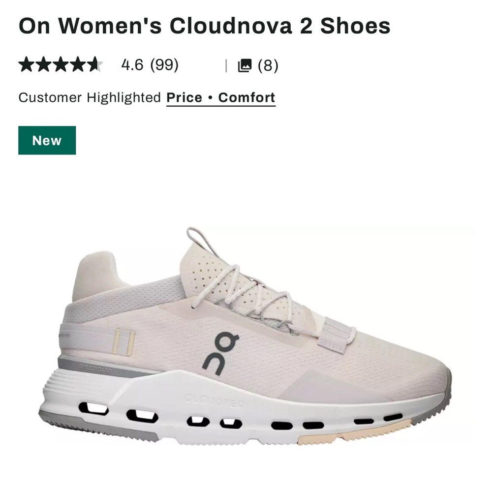 On Women's Cloudnova 2 WN 8.5